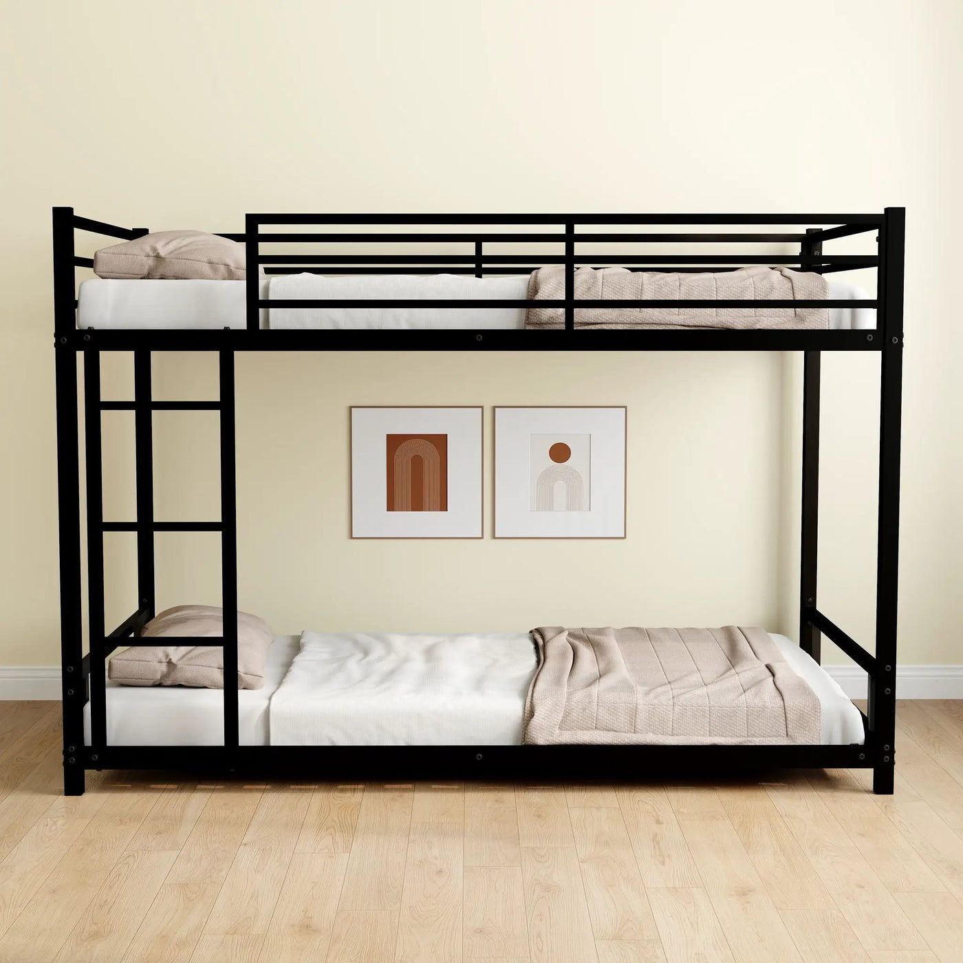 Bunk Bed With Noise Reduction And Safety Guardrail by HouseOfZazla