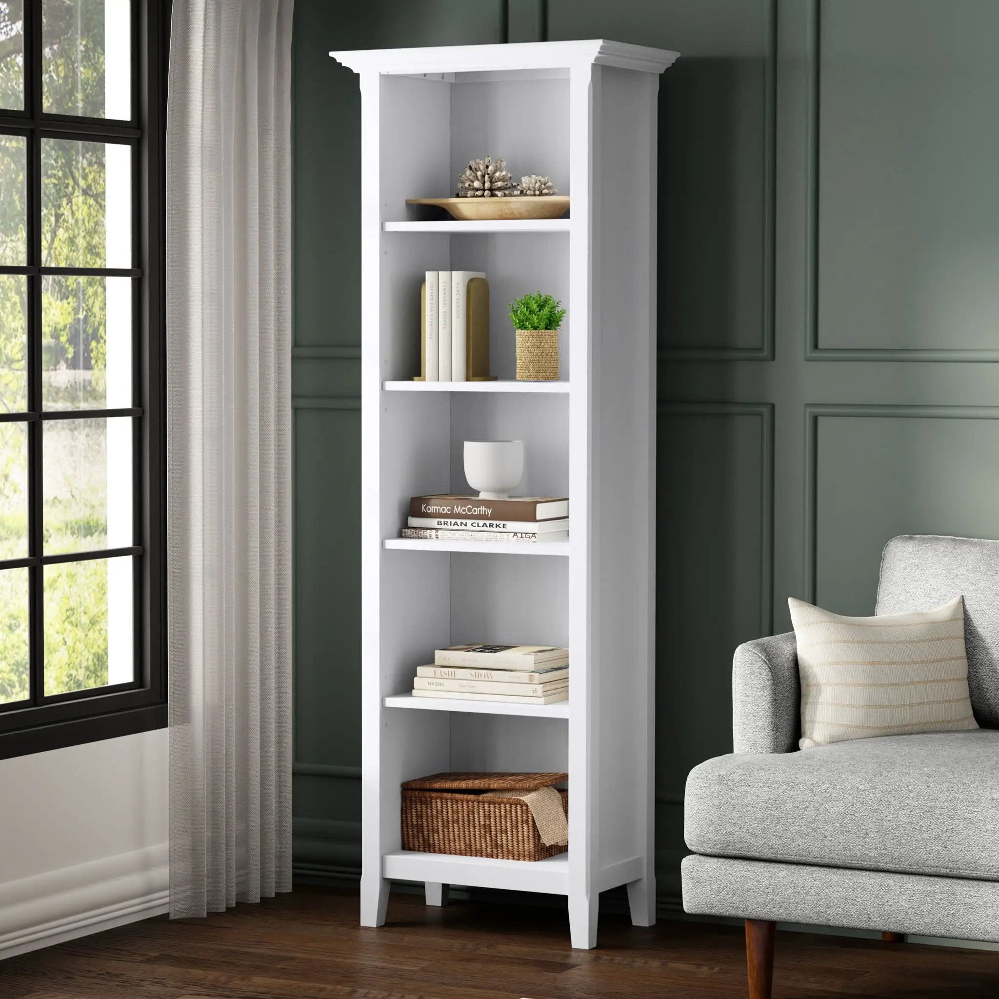 Amherst - 5 Shelf Bookcase, Handcrafted by Unique Piece Furniture