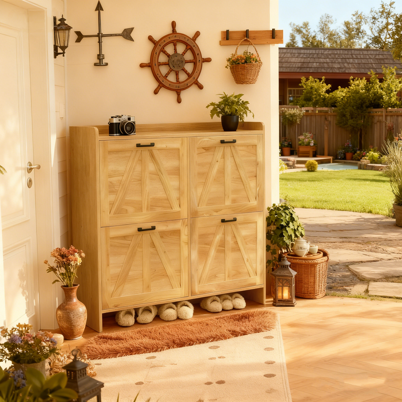 Farmhouse Style Shoe Cabinet by HouseOfZazla