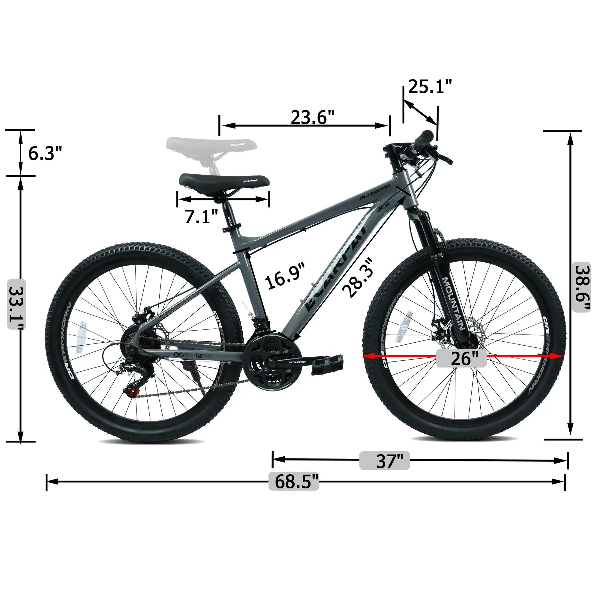 Ecarpat 26 Inch All-Terrain Mountain Bike by HouseOfZazla