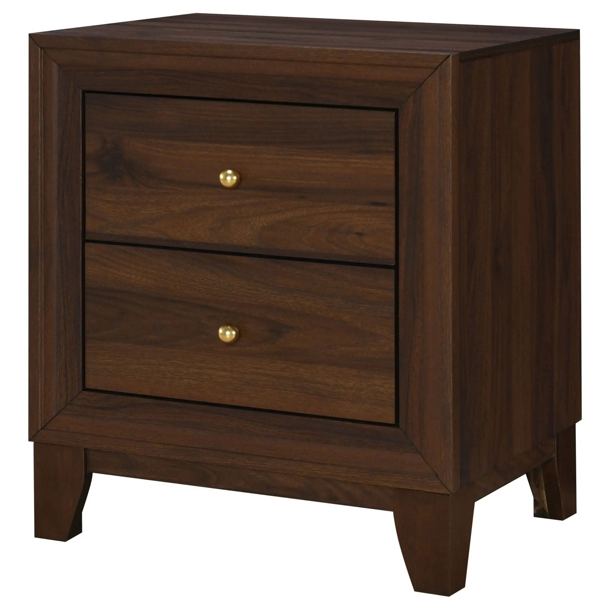 Welsley 2-drawer Nightstand Bedside Table Walnut by Unique Piece Furniture