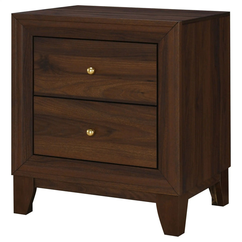 Welsley 2-drawer Nightstand Bedside Table Walnut by Unique Piece Furniture