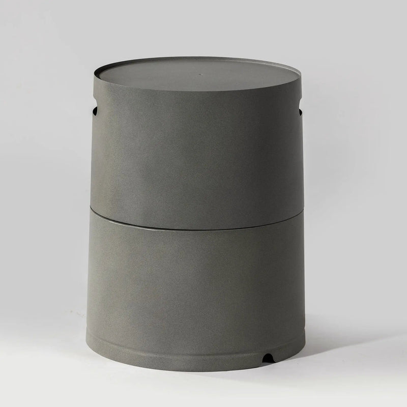 Propane Tank Cover Round Tank Holder Hide Away Side Table - Gray by HouseOfZazla