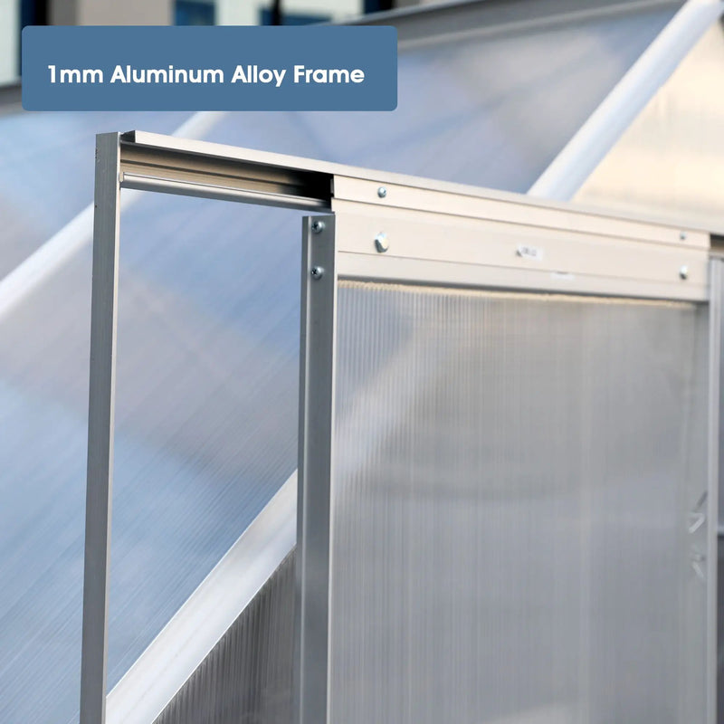 Walk-In Polycarbonate house & Roof Vent, Sliding Doors, Aluminum Hobby Hot House For Outdoor by HouseOfZazla
