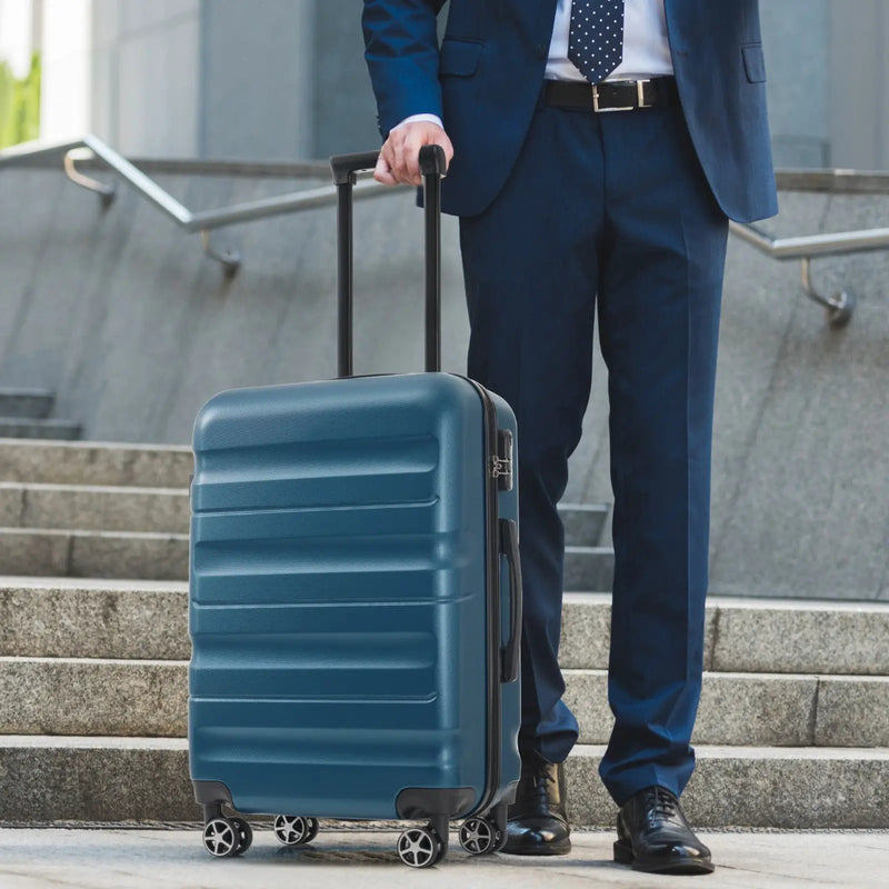 Hardshell ABS Luggage Set 24-Inch Spinner Suitcase with 2 Packing Cubes by HouseOfZazla