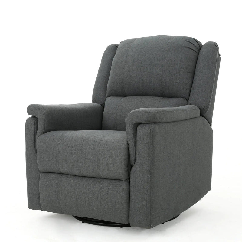 Glider Recliner With Swivel, Manual Reclining Chair by Unique Piece Furniture