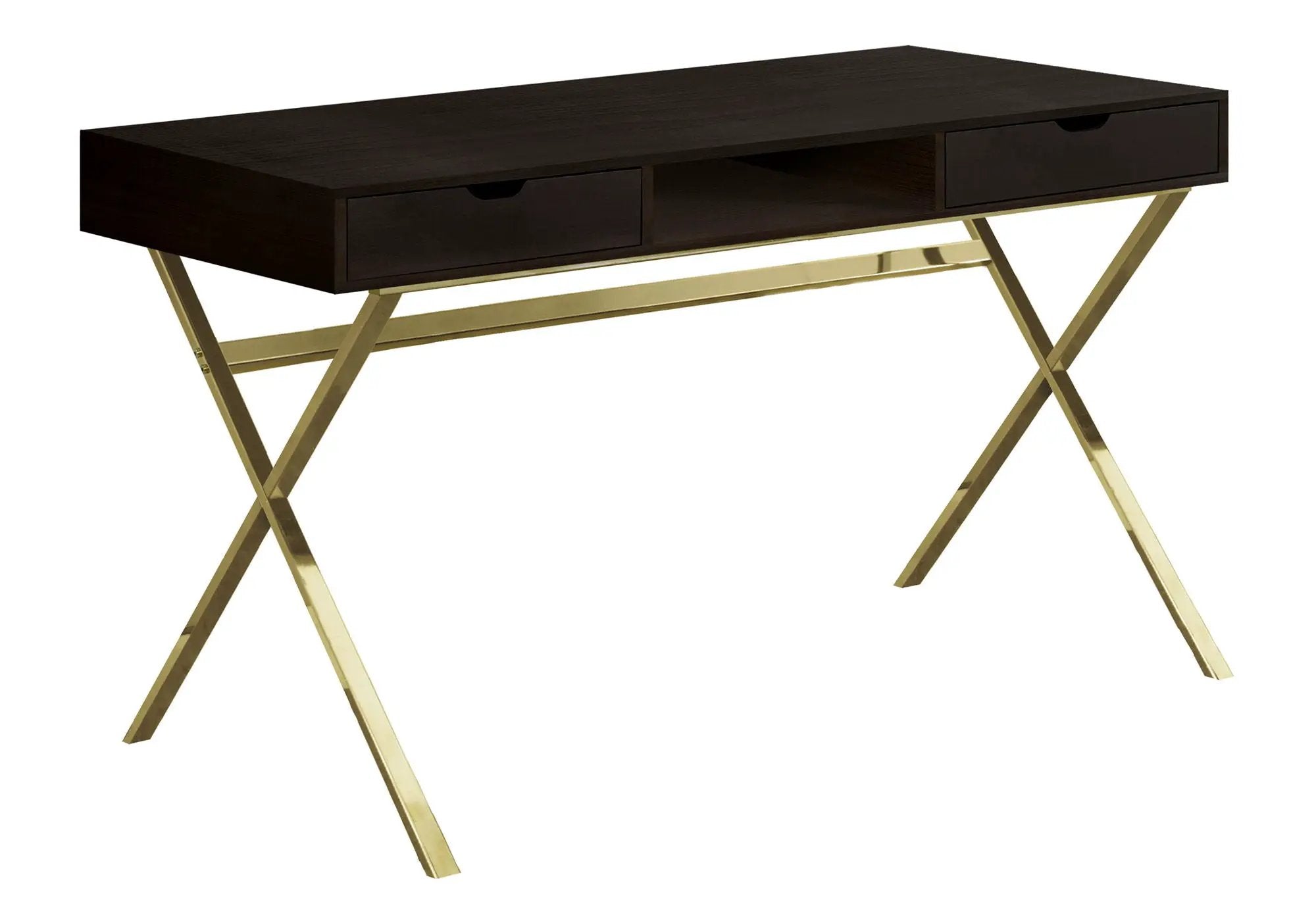 Computer Desk For Home Office, Laptop, Storage Drawers, Contemporary & Modern - Espresso by HouseOfZazla