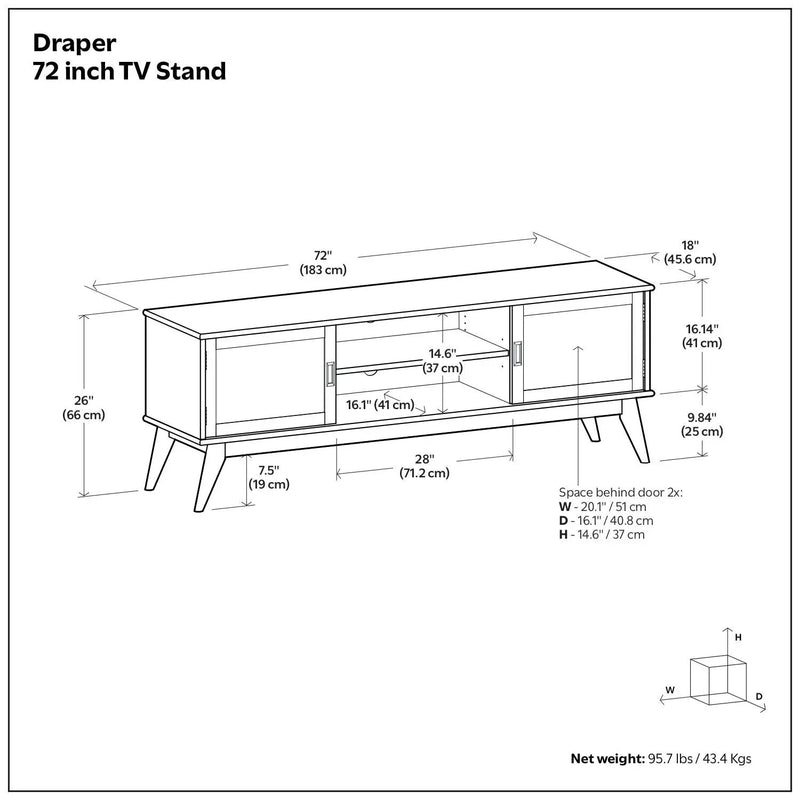 Draper - Handcrafted Mid Century Low TV Media Stand by Unique Piece Furniture
