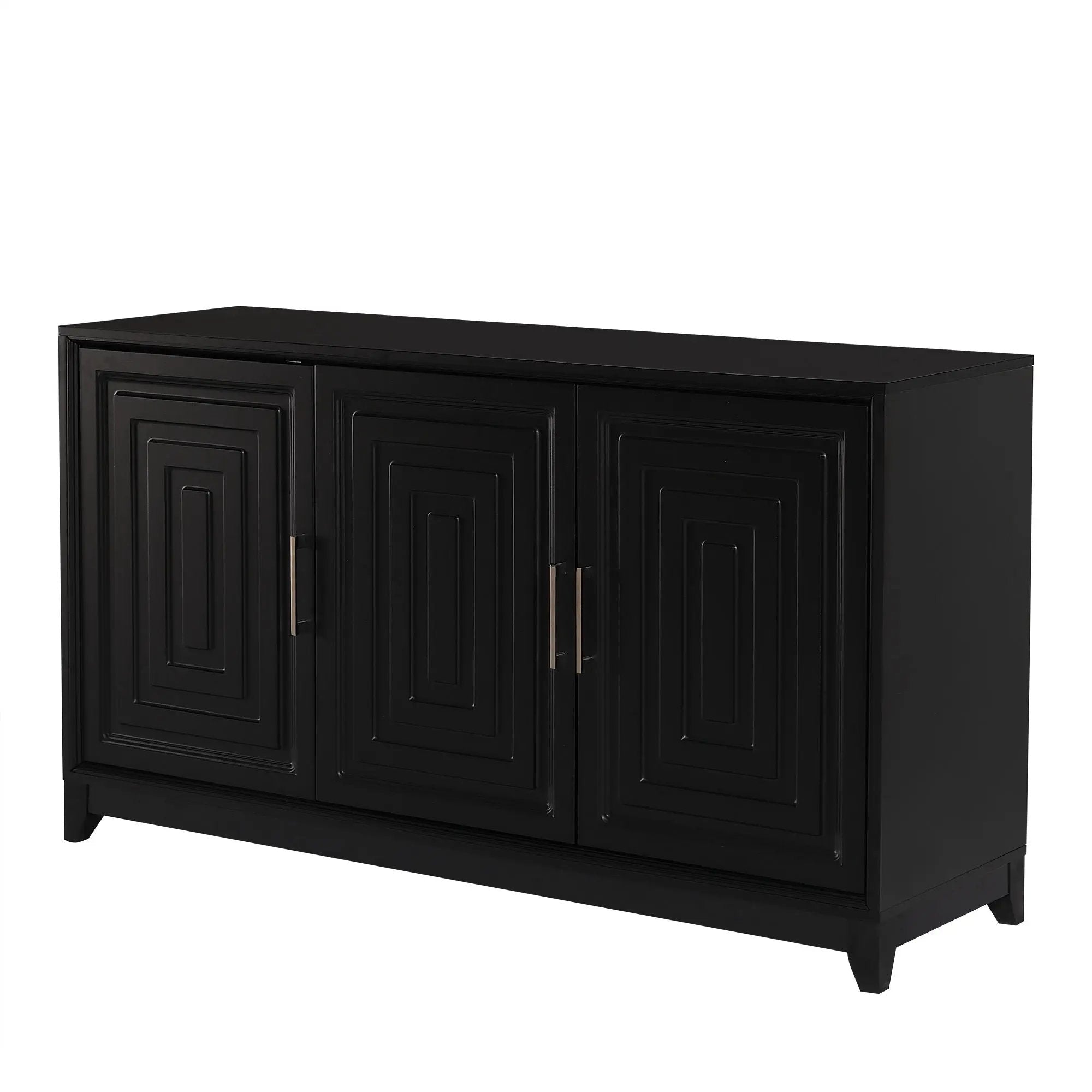 TV Stand For TVs Up To 65", Modern Entertainment Center Media Console Cabinet With 2 Spacious Storage Space, Solid Wood Legs For Living Room by HouseOfZazla