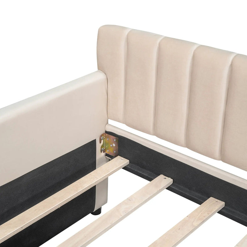 Upholstered Daybed With Slat Support by HouseOfZazla