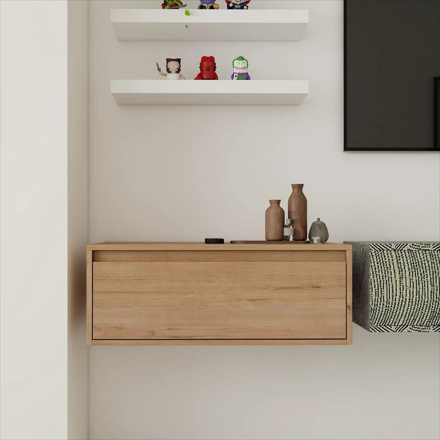 Modern Minimalist Bathroom Cabinet With Soft Close Drawers And Floating Mounting Design by HouseOfZazla