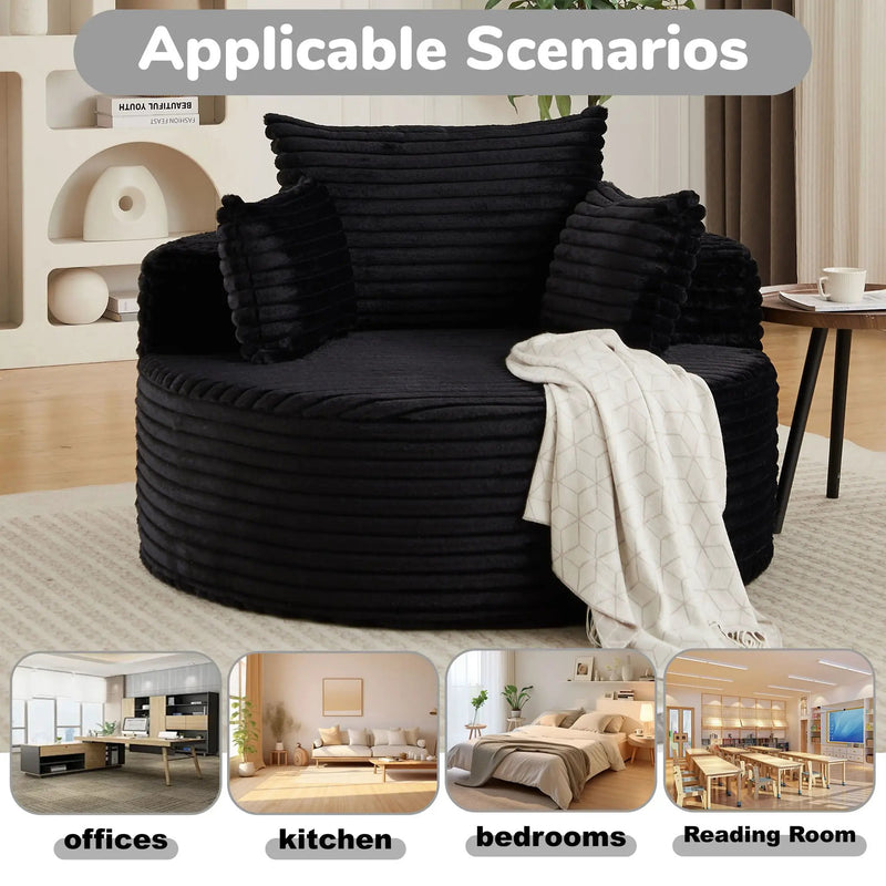 Modern Single Sofa With Backrest Pillow For Living Room by HouseOfZazla