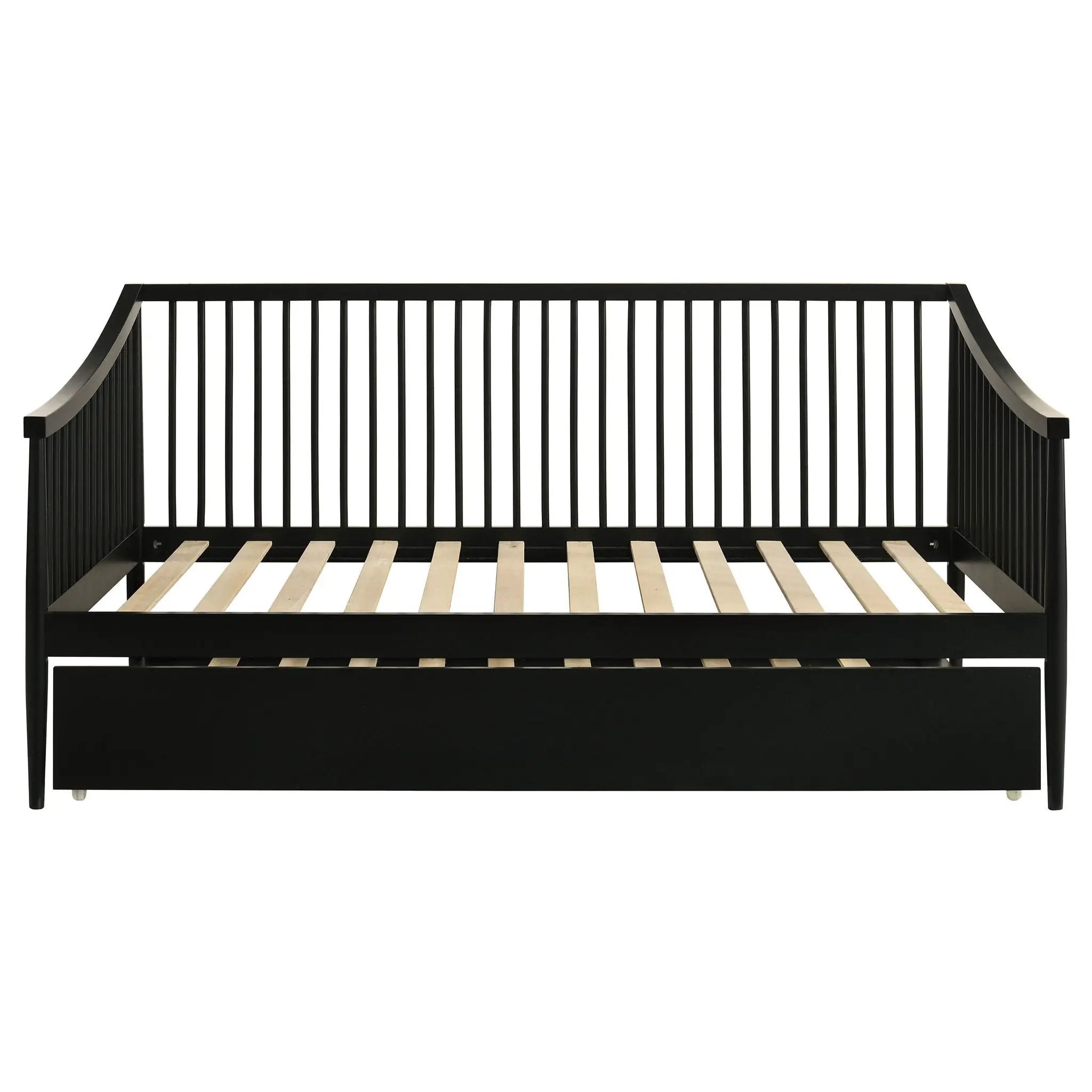 Delgado Windsor Twin Wood Daybed with Trundle Black by Unique Piece Furniture