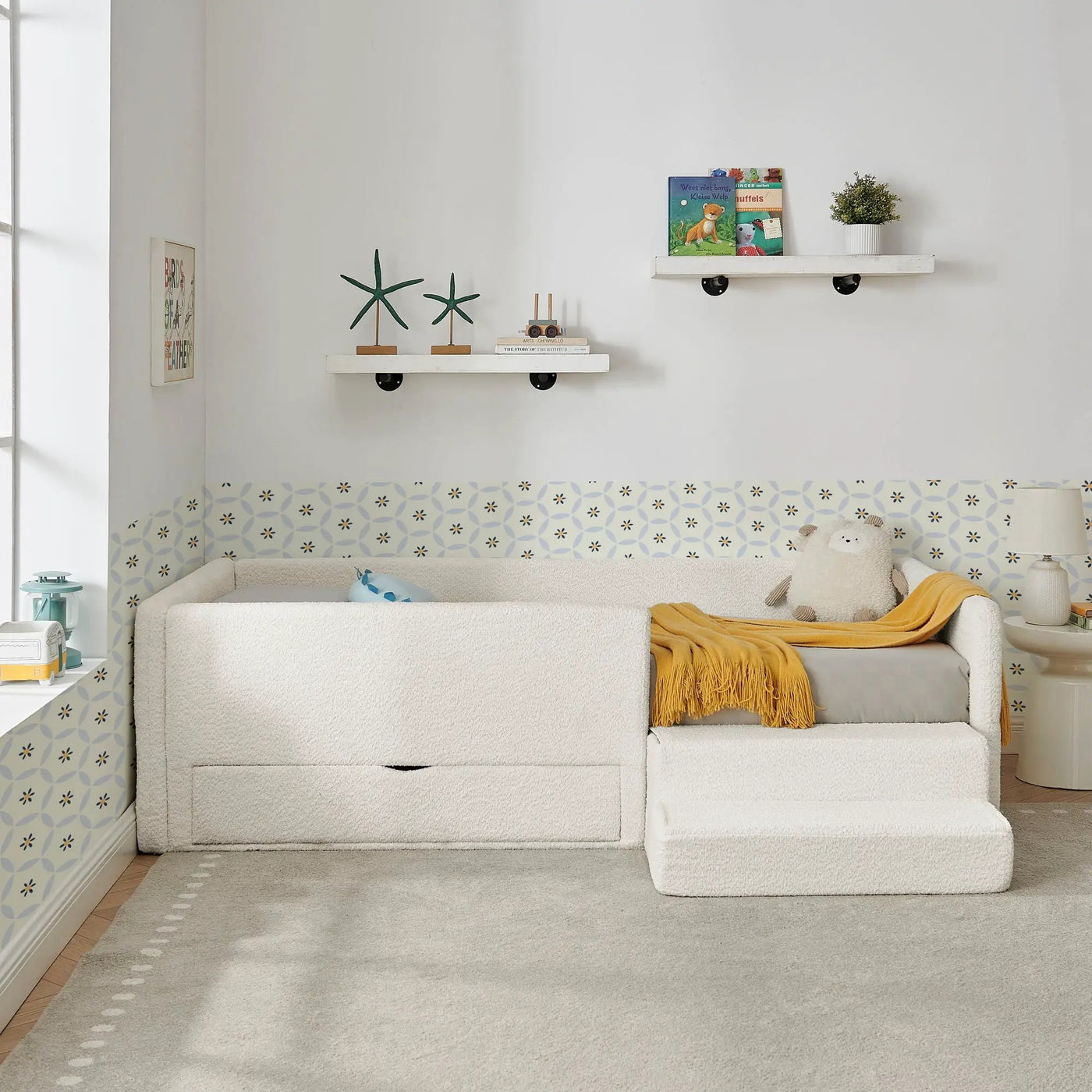 Safe Kids Bed With Guardrails And Storage by Unique Piece Furniture