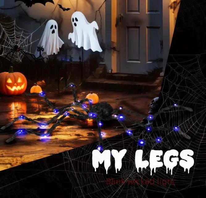 Light-Up Oversized Spider Halloween Yard Decor by HouseOfZazla