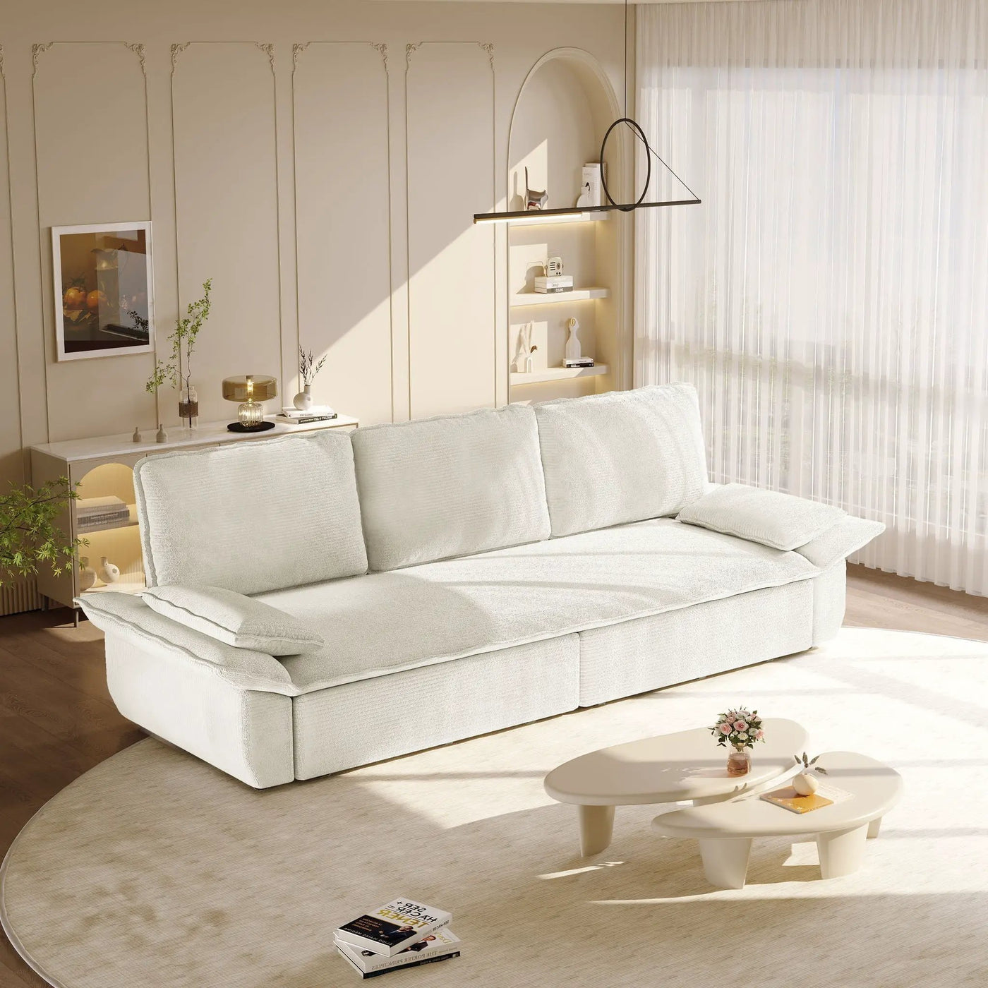 King Size Pull Out Sofa Bed, 3 In 1 Convertible Multifunctional by HouseOfZazla