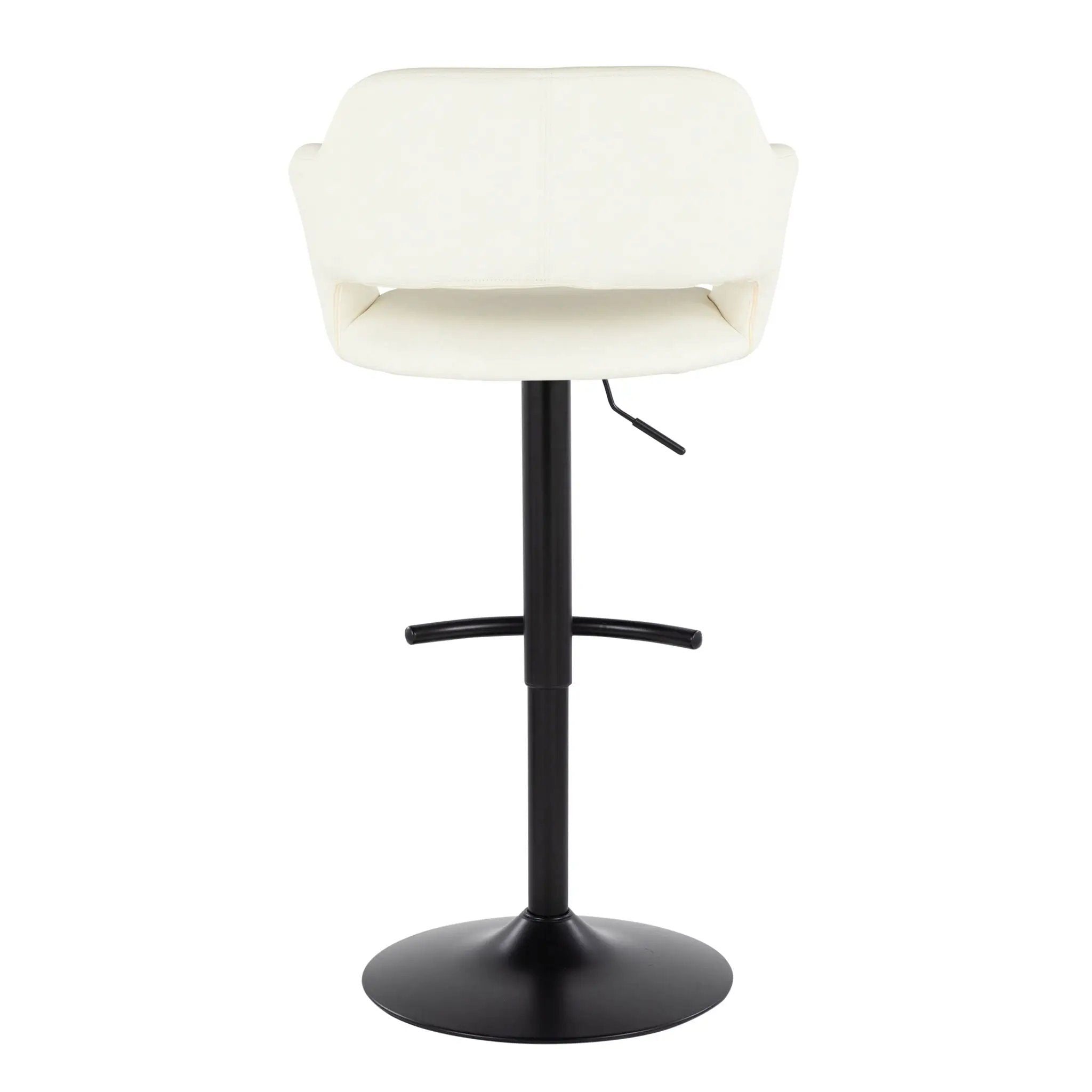 Margarite - Contemporary Adjustable Barstool With Swivel With Rounded T Footrest (Set of 2) by Unique Piece Furniture