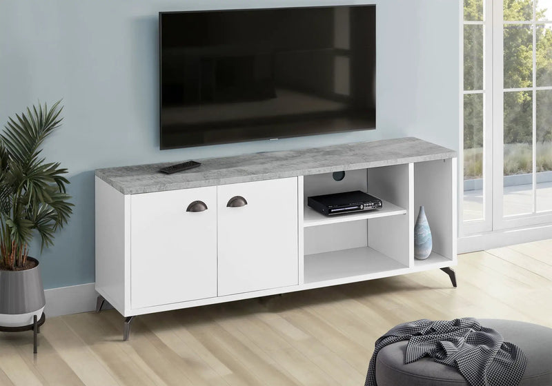 Contemporary TV Stand Console with Storage Cabinet by HouseOfZazla