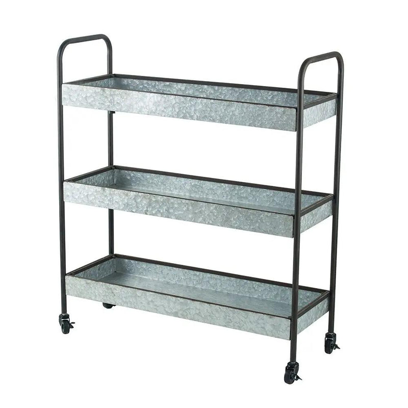 Homestead Galvanized Shelf Display 3 Tier - Metallic Gray by HouseOfZazla