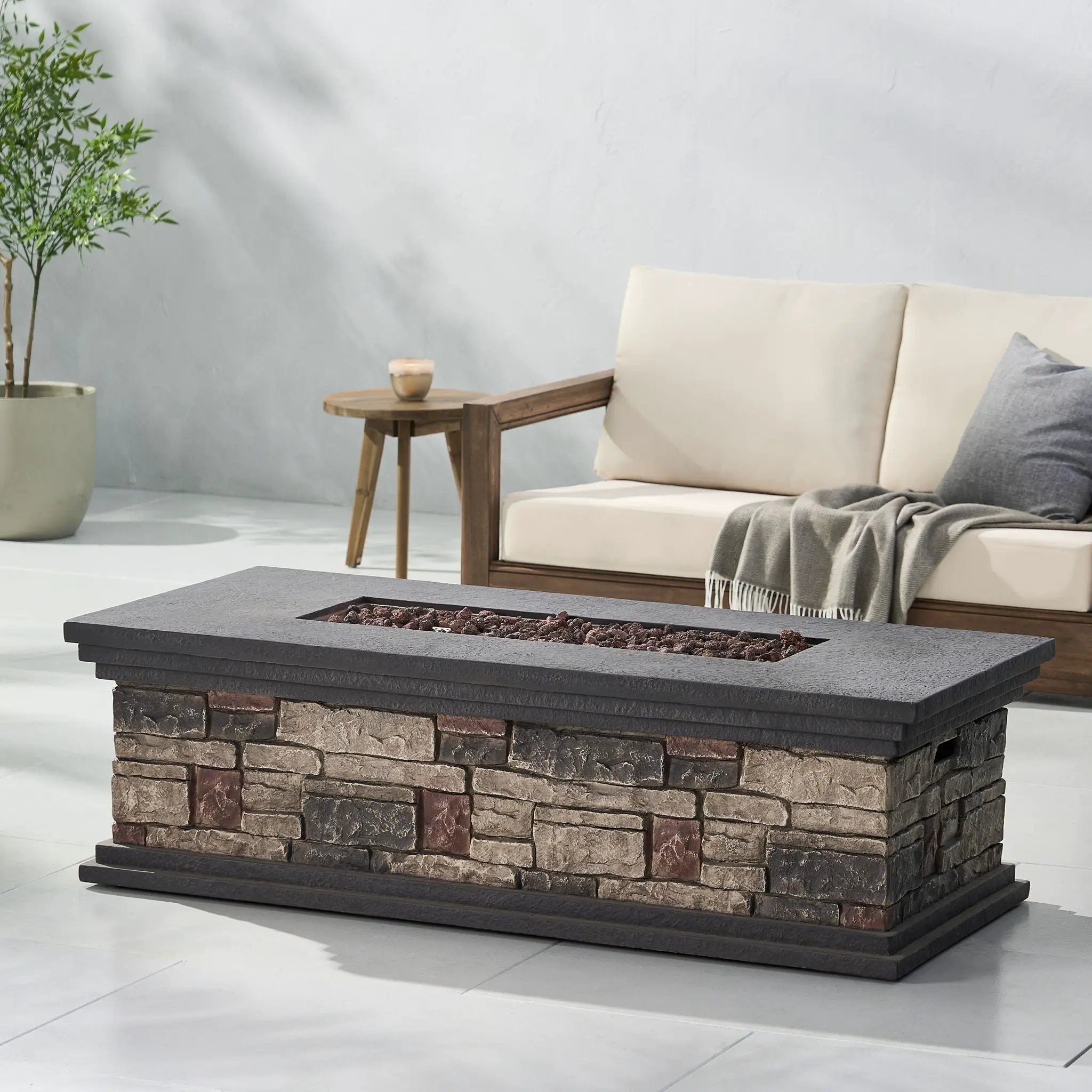 Fire Pit With Lightweight Concrete And Steel Frame by HouseOfZazla