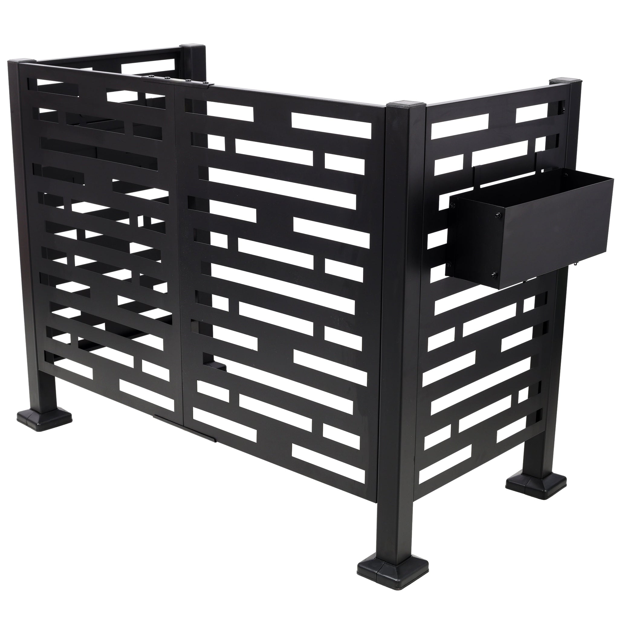 4x2 Ft Metal Air Conditioner Fence with Planter Boxes by HouseOfZazla
