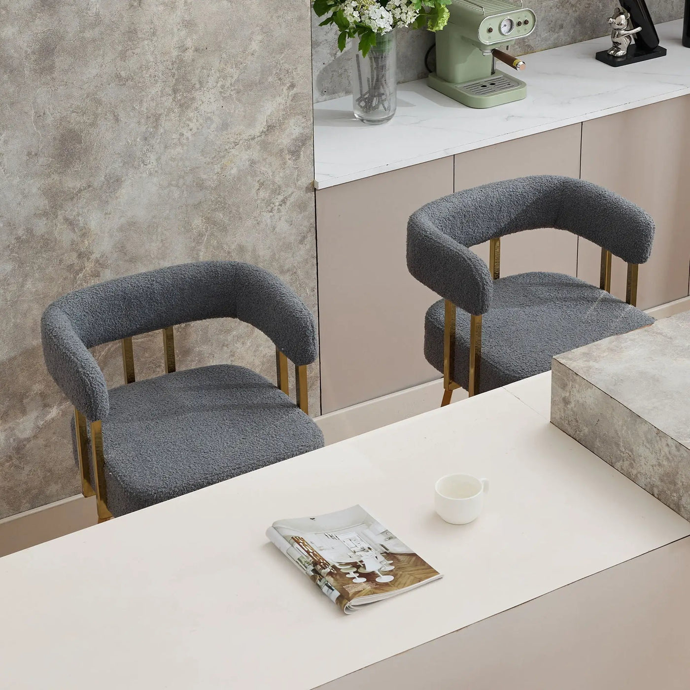 Decorative Upholstered Side Chair For Living Room (Set of 2) by HouseOfZazla