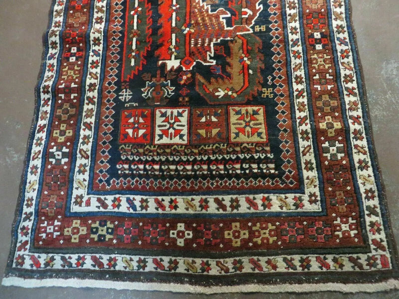 3' 7" X 14' Antique Handmade Caucasian Wool Rug Carpet Nice by Jewel Rugs
