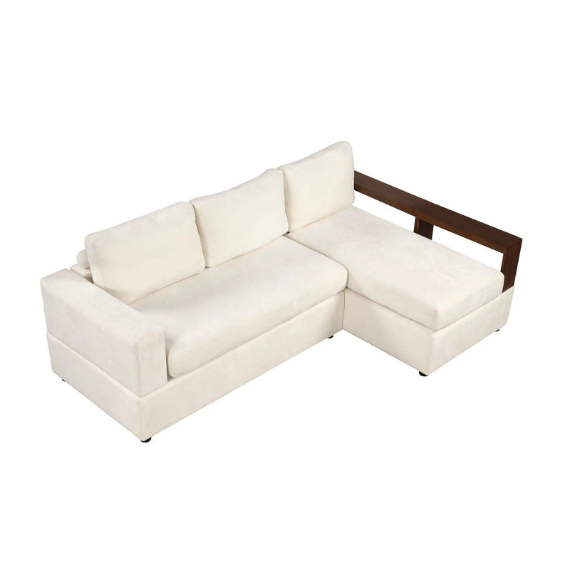 Sectional Sofa Upholstered Sofa Couch With Reversible Armrests For Living Room by HouseOfZazla