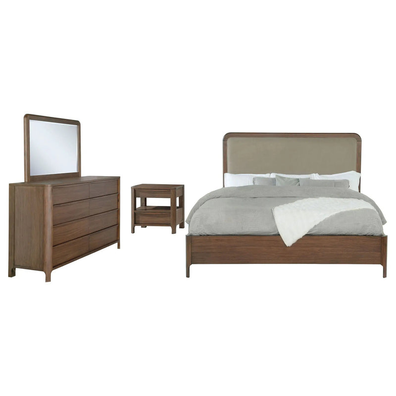 Maderia 4-piece Eastern King Bedroom Set Walnut by Unique Piece Furniture