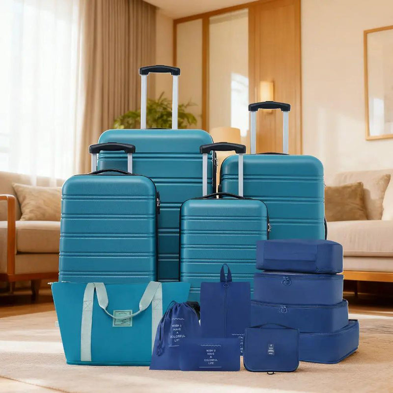 Hardshell Luggage Sets 4 Pieces + Bag Spinner Suitcase With Tsa Lock Lightweight - 16" / 20" / 24" / 28" Luggages by HouseOfZazla
