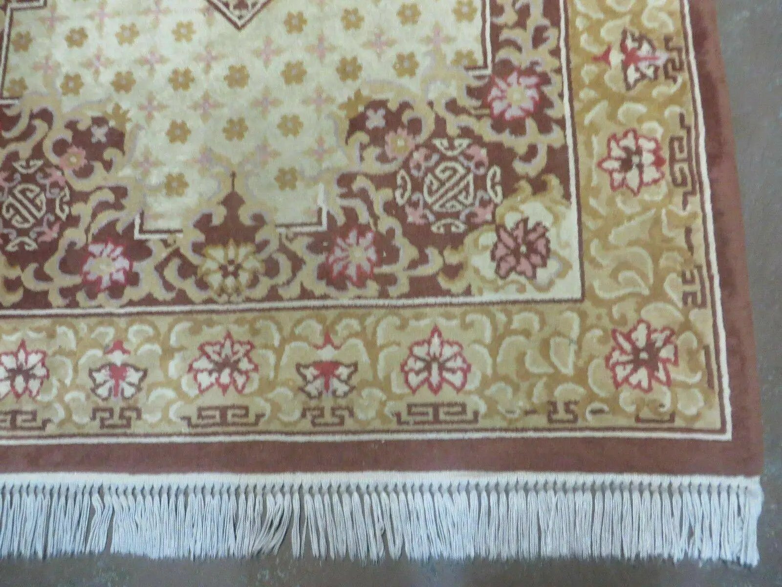 Vintage Chinese Wool Rug 4x6 by Jewel Rugs