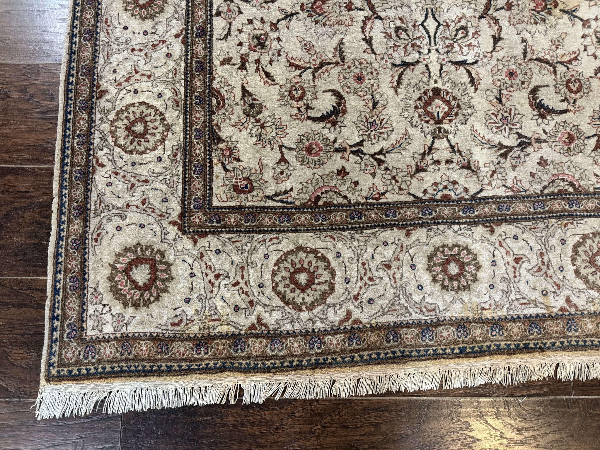 Persian Kashan Rug 5x7, Beige, Fine 250 KPSI by Jewel Rugs