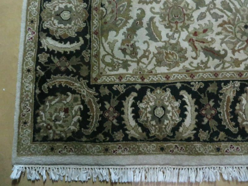 6' X 9' Vintage Handmade India Top Quality Jaipur Floral Oriental Tea Wash Nice by Jewel Rugs