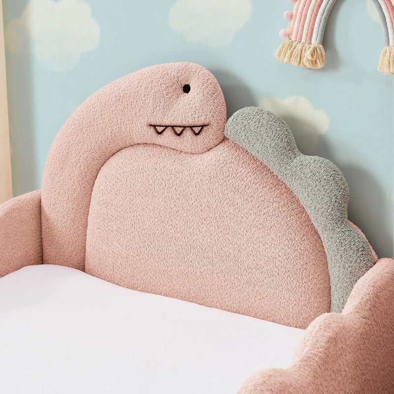 Cute Dinosaur Shaped Bed With Safety Guardrail, Toddler Frame by Unique Piece Furniture