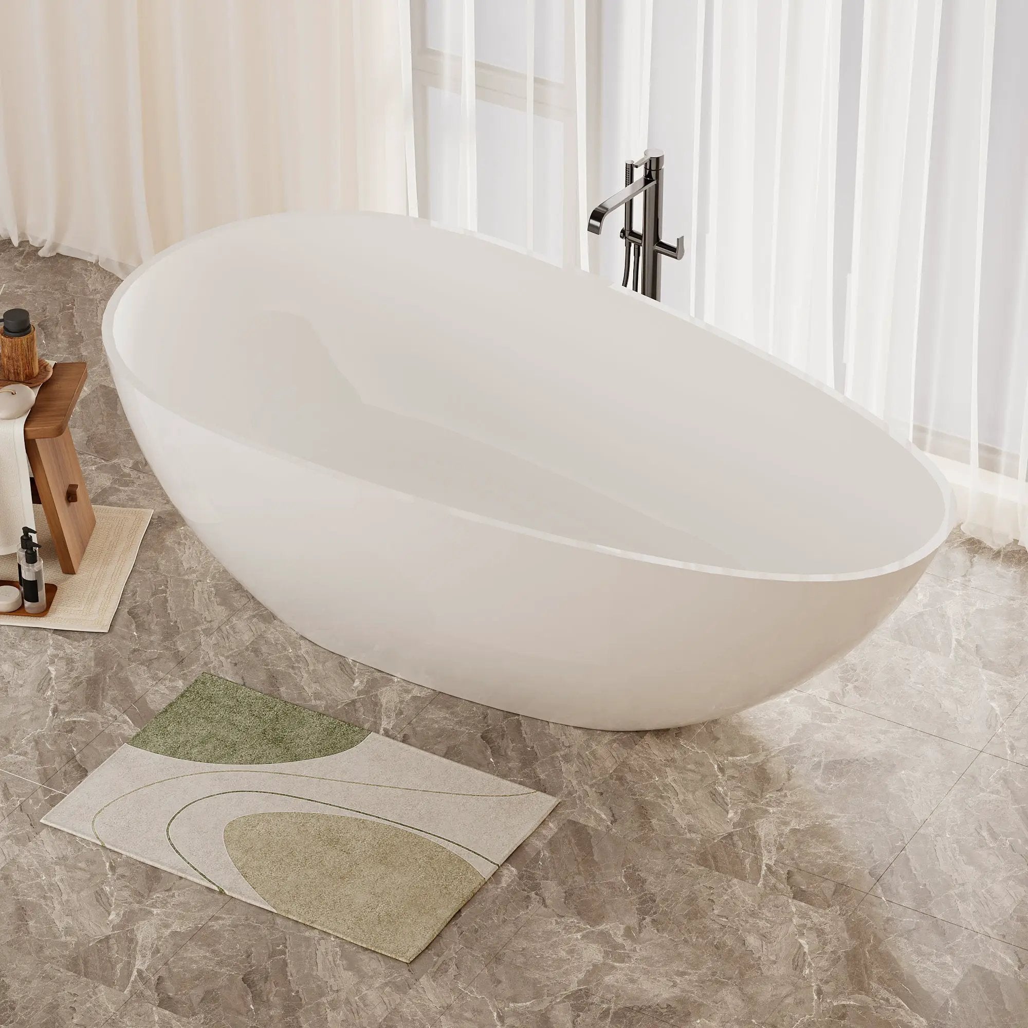 59" Freestanding Solid Surface Bathtub by HouseOfZazla
