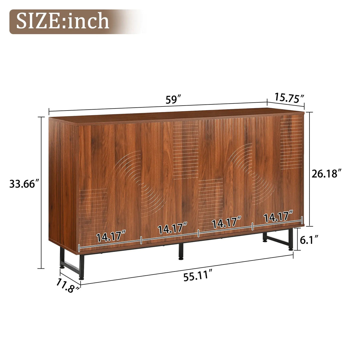 Mid-Century Modern Server, Sideboard & Buffet, photo 10 of 10