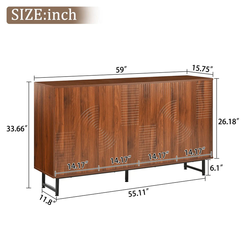 Mid-Century Modern Server, Sideboard & Buffet, photo 10 of 10
