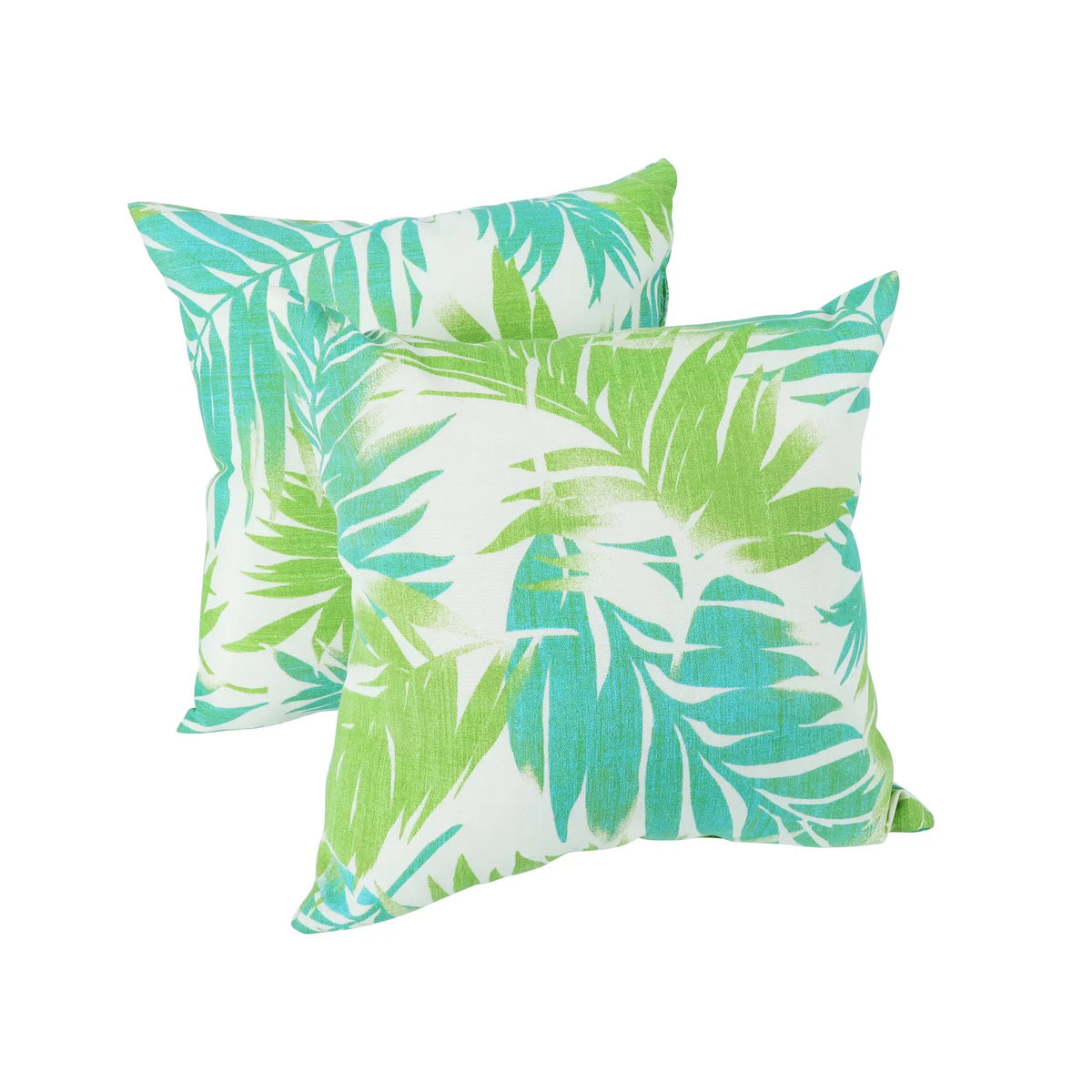 6 Pack Outdoor Pillow Covers - Aqua Tropical Palm by HouseOfZazla
