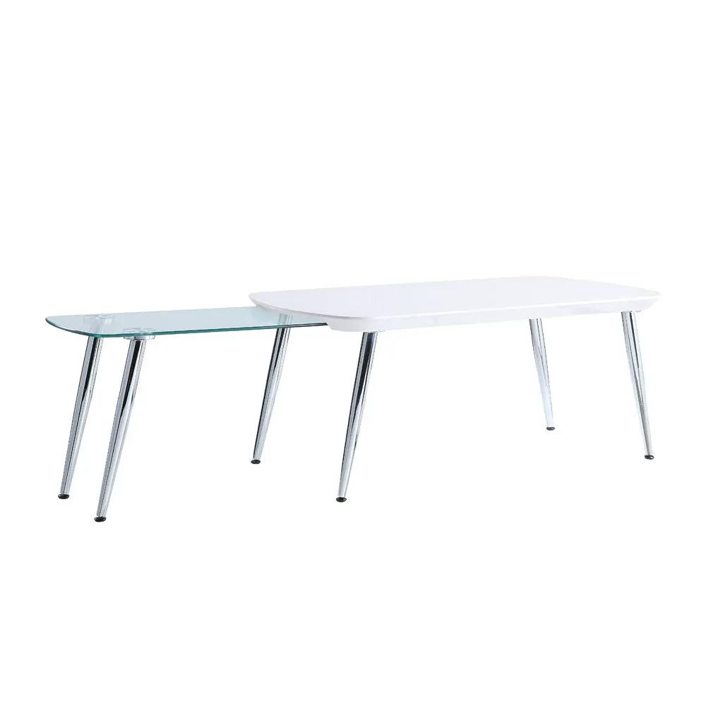 Patina - Coffee Table - White & Chrome by Unique Piece Furniture