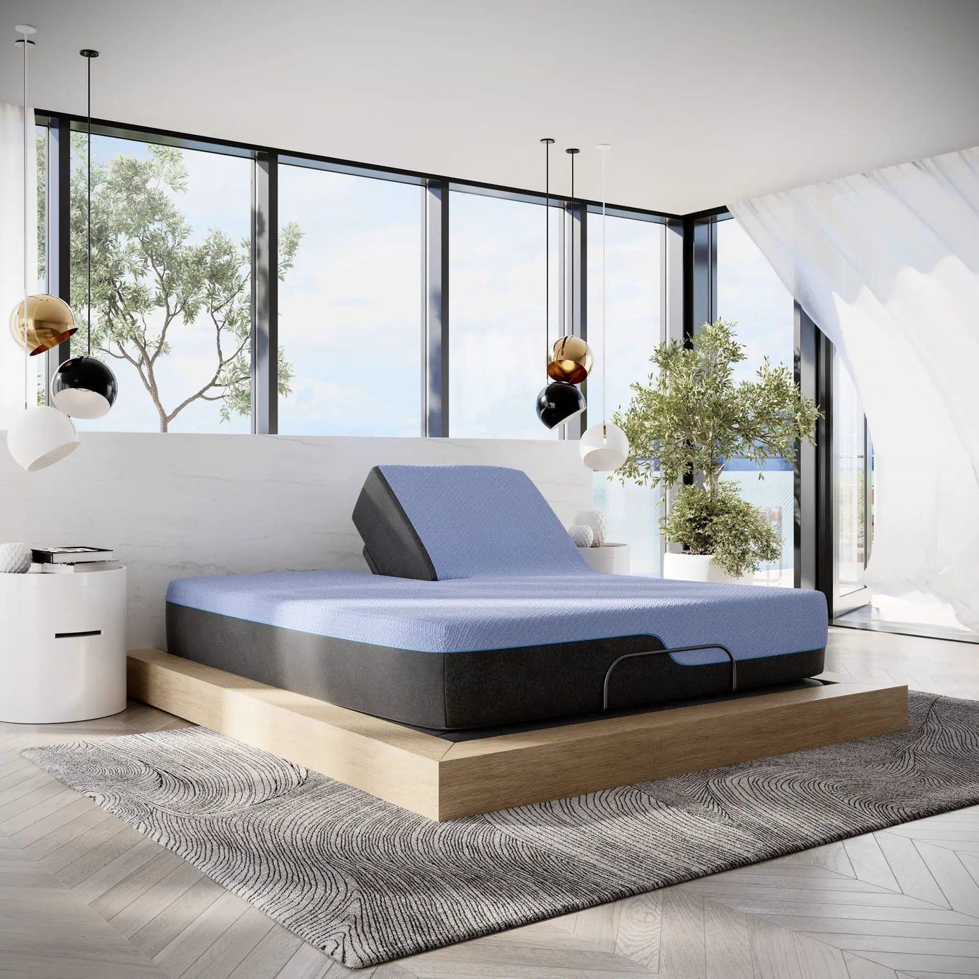 12" Refresh Flex Head Hybrid Cooling Fast Responding Latex Foam & Coil Mattress by Unique Piece Furniture