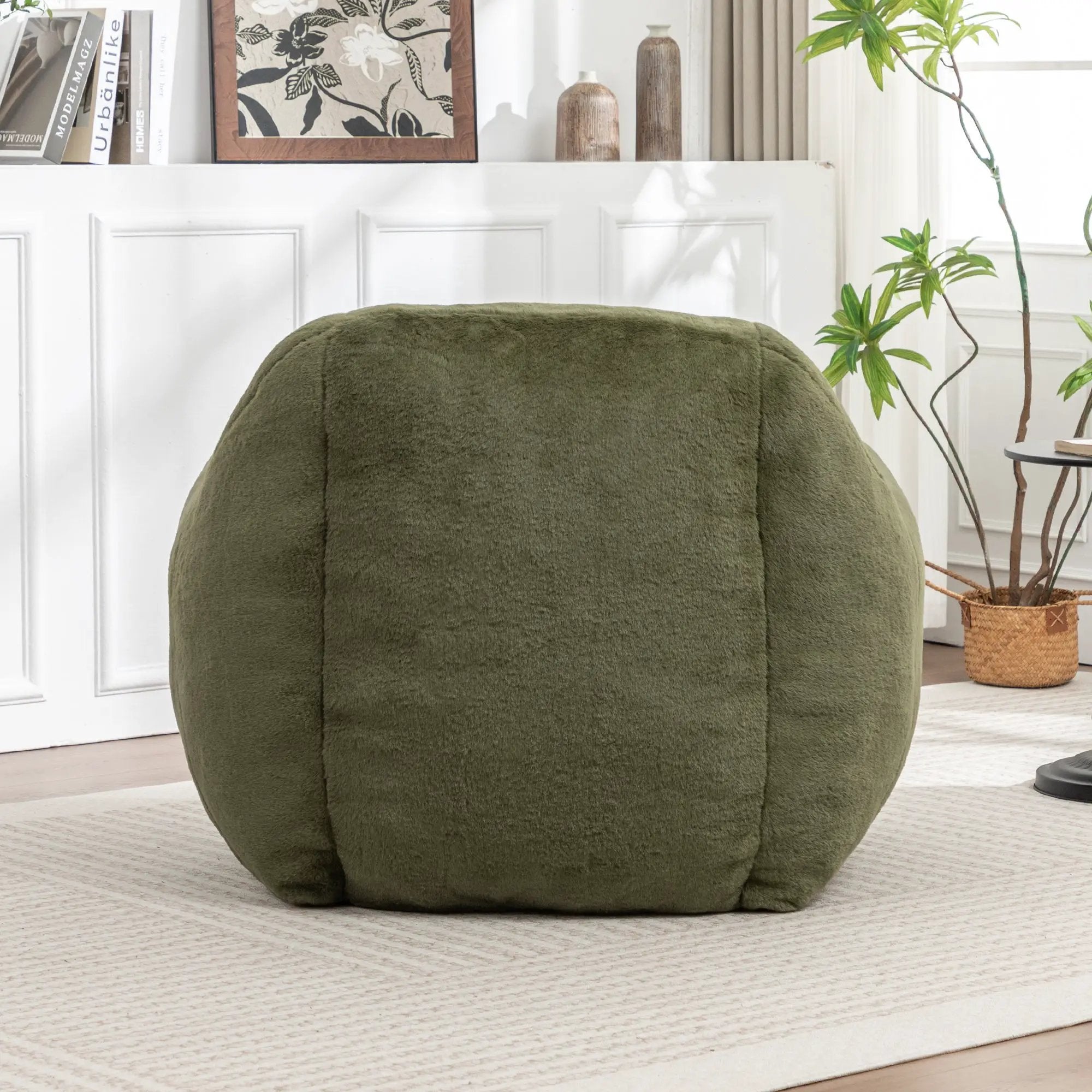 Comfy Faux Fur Bean Bag Chair by HouseOfZazla