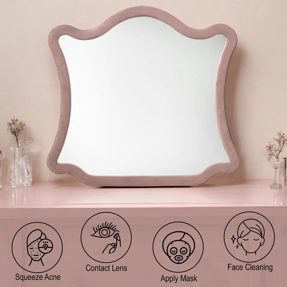 Salonia - Mirror - Pink Velvet by Unique Piece Furniture