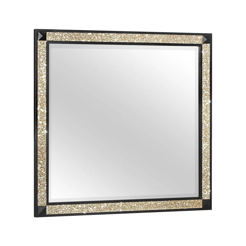 Lively - Mirror With Glitter Detail - Black by Unique Piece Furniture