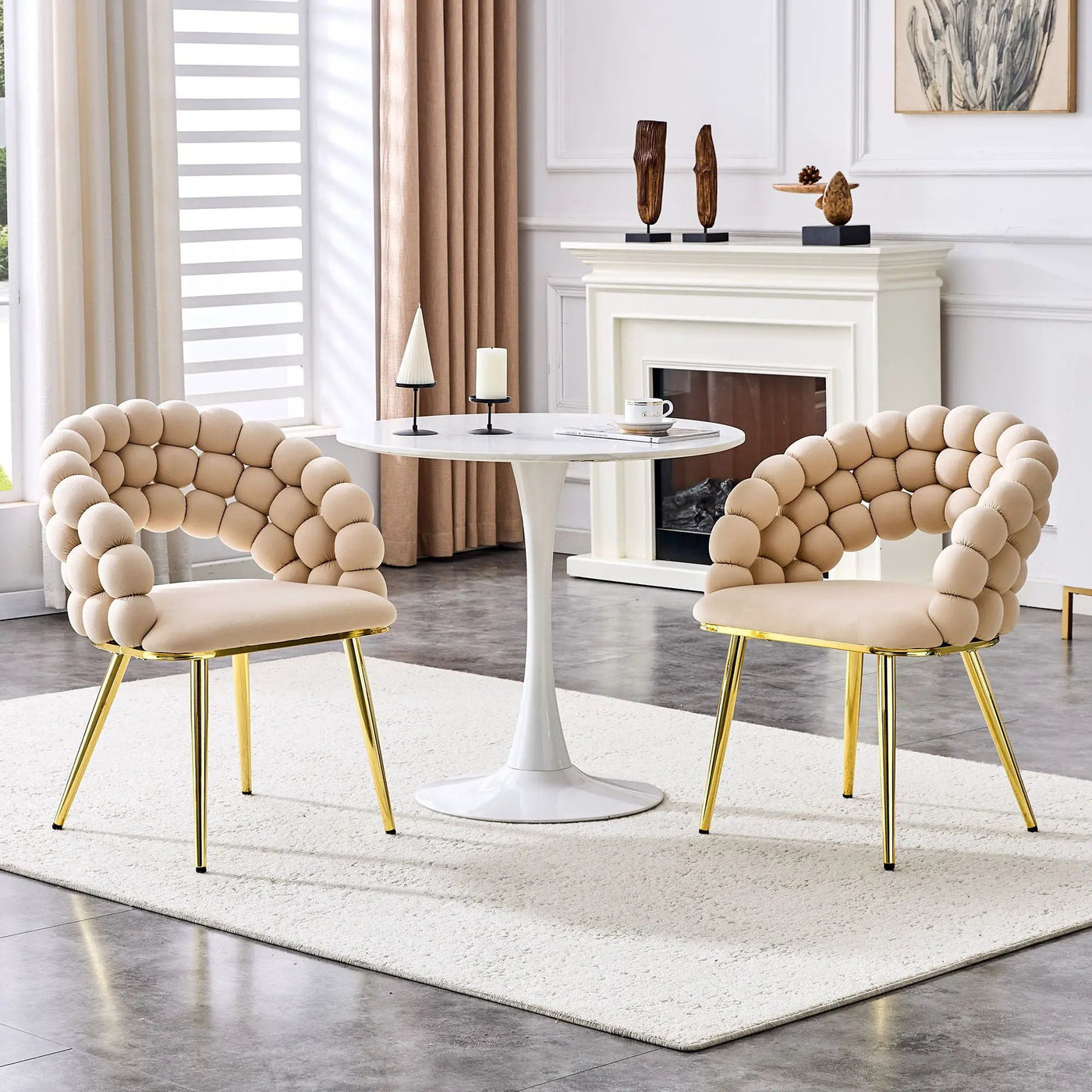 Puffy Bubble, Ball Chain Chairs For Dining Room (Set of 2) by Unique Piece Furniture