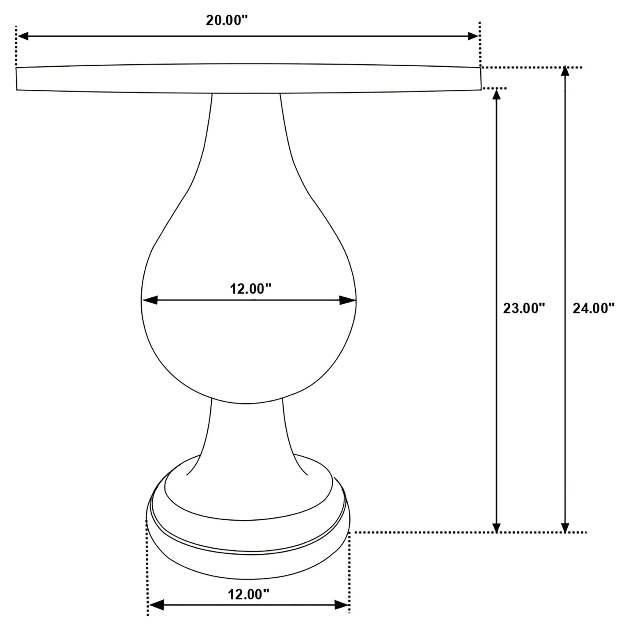 Stain Pedestal Accent Table Elegant Design With Round Top - Black by HouseOfZazla
