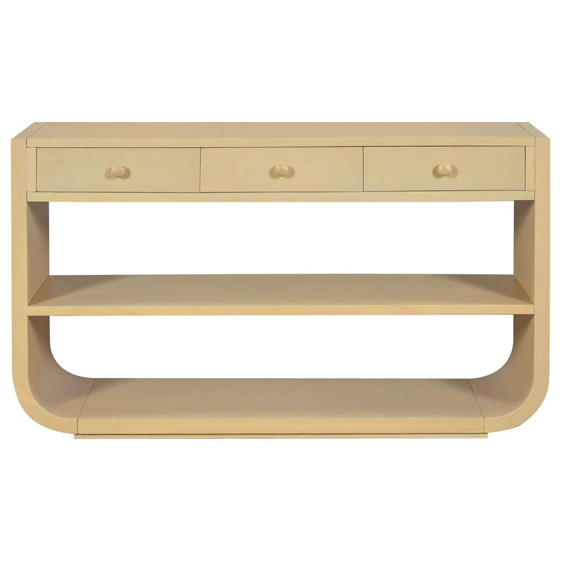 Console Table With 3 Soft Close Drawers & 2 Open Shelves by HouseOfZazla