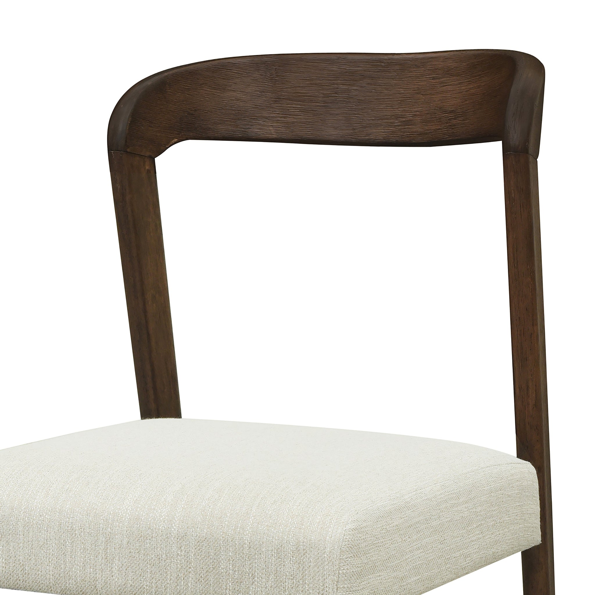 Solid Rubber Wood Counter Stools (Walnut + Beige) Set of 2 by HouseOfZazla
