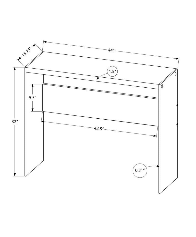 Accent Console Table For Entryway, Glossy Spacious Surface by Unique Piece Furniture