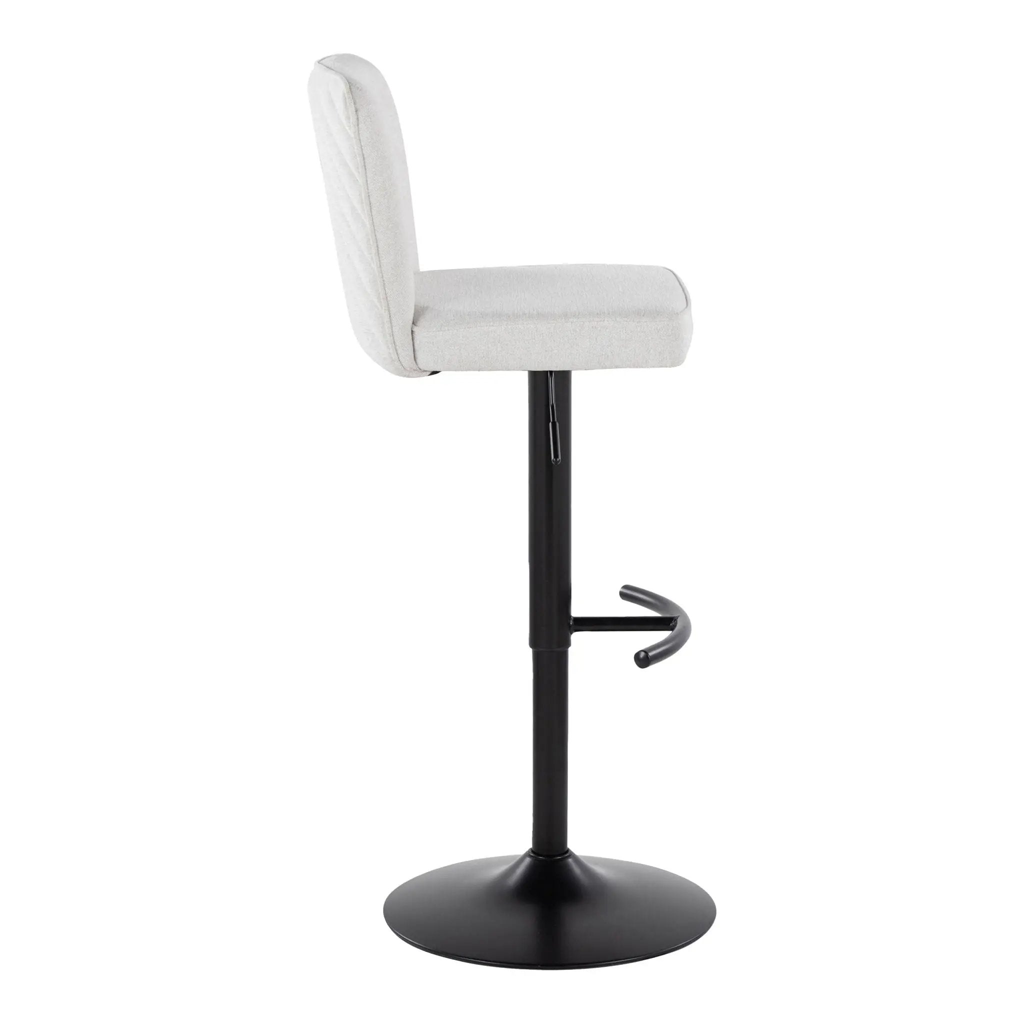 Henry - Contemporary Adjustable Barstool & Swivel With Rounded T Footrest (Set of 2) by Unique Piece Furniture