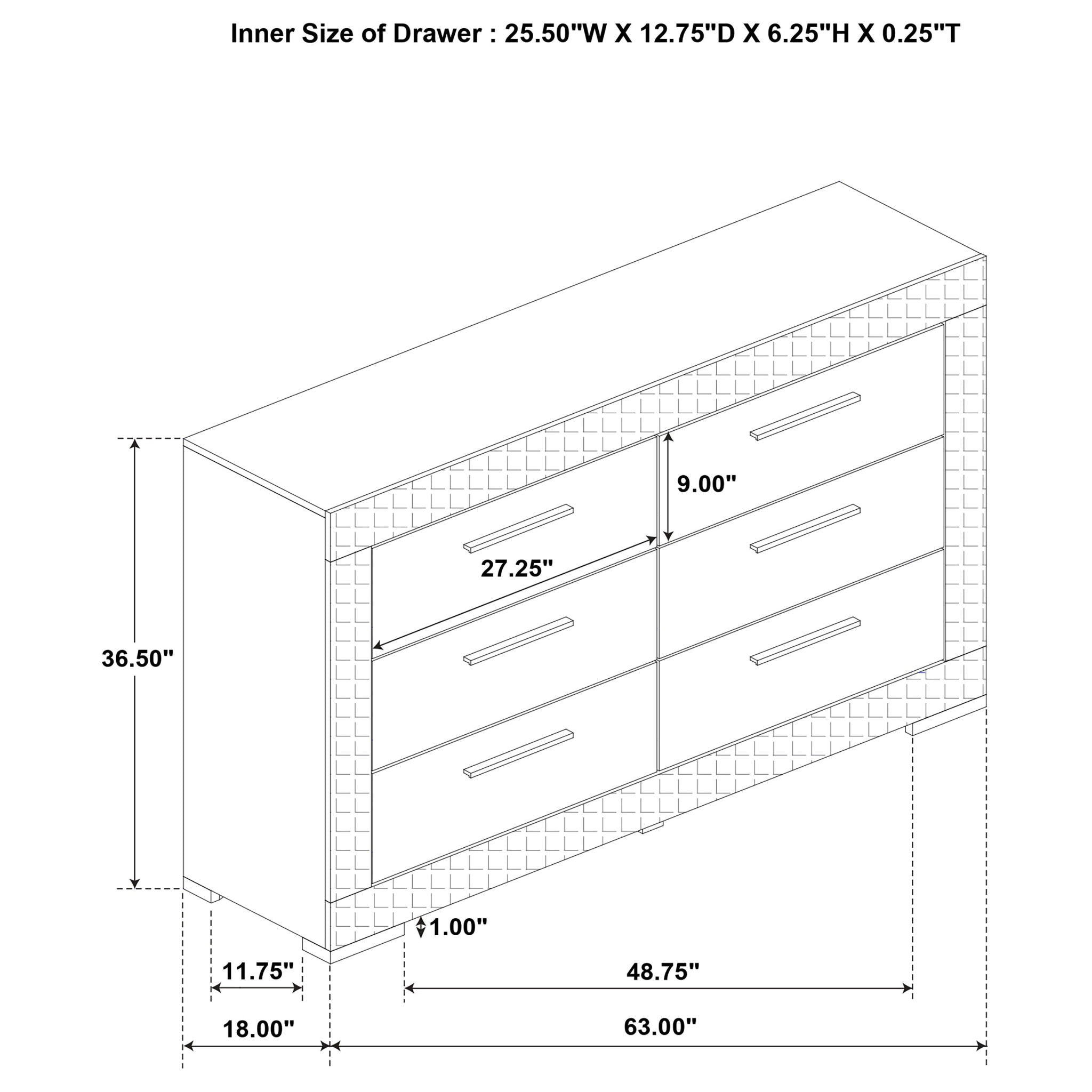 Pierce - 6 Drawer Dresser Cabinet by HouseOfZazla